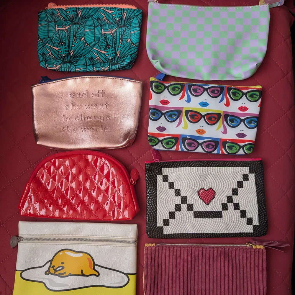 ipsy Makeup Bags Collection - 8 Vibrant Colors